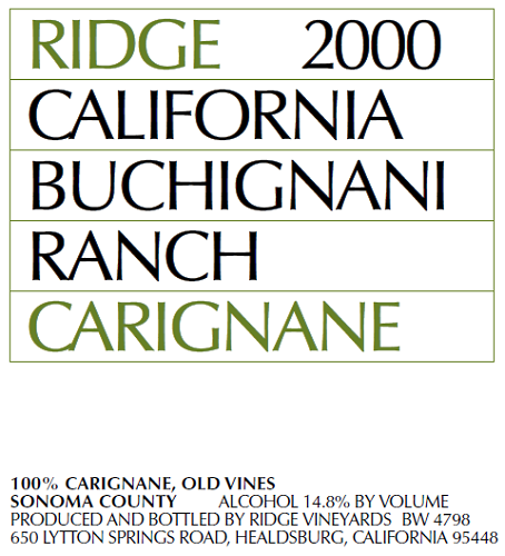 2000 Buchignani Carignane