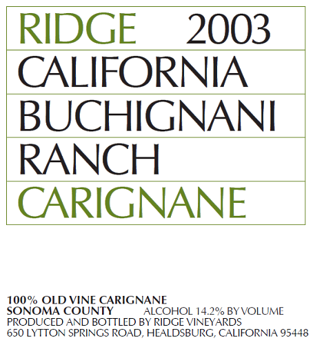 2003 Buchignani Carignane