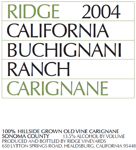 2004 Buchignani Carignane