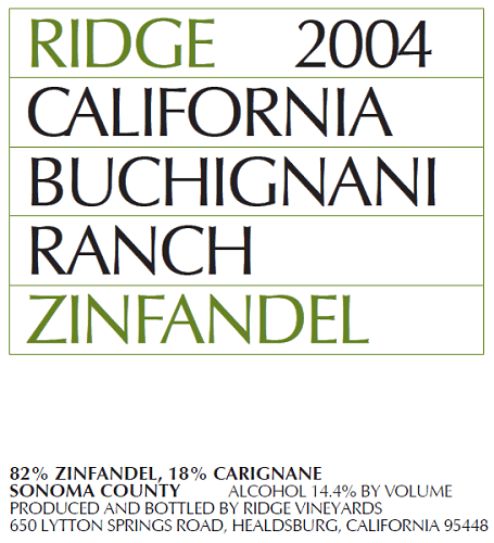 2004 Buchignani Zinfandel