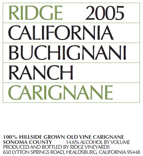 2005 Buchignani Carignane