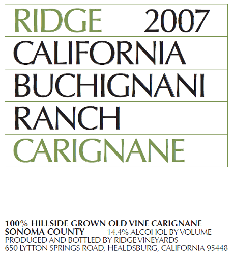 2007 Buchignani Carignane