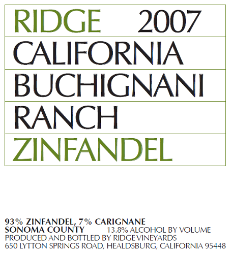 2007 Buchignani Zinfandel