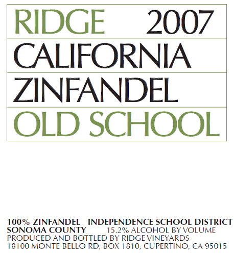 2007 Old School Zinfandel
