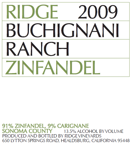 2009 Buchignani Zinfandel