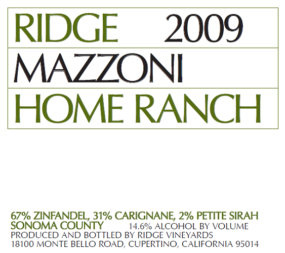 2009 Mazzoni Home Ranch