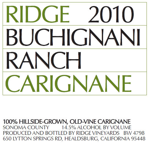 2010 Buchignani Carignane