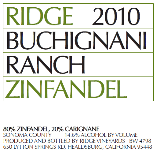 2010 Buchignani Zinfandel