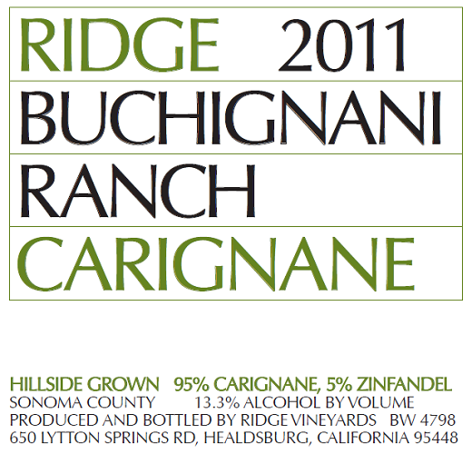 2011 Buchignani Carignane