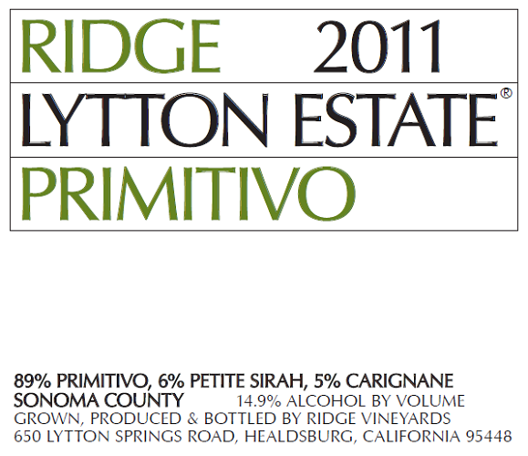 2011 Lytton Estate Primitivo