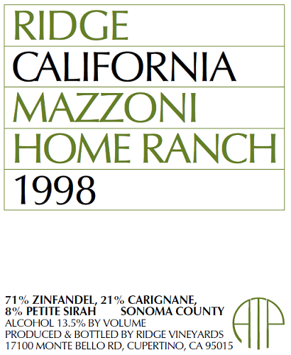 1998 Mazzoni Home Ranch
