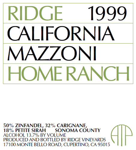 1999 Mazzoni Home Ranch