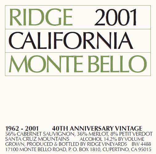 2001 Monte Bello