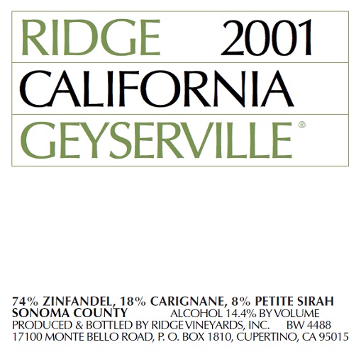 2001 Geyserville