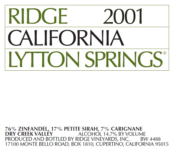 2001 Lytton Springs