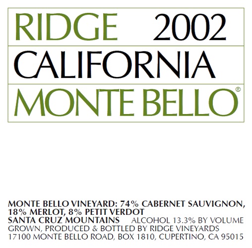 2002 Monte Bello