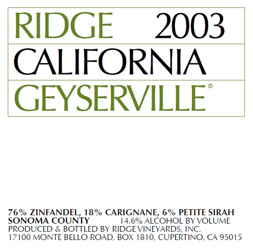 2003 Geyserville
