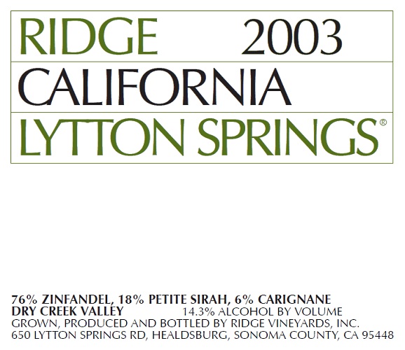 2003 Lytton Springs