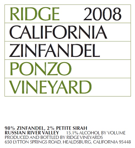 2008 Ponzo Zinfandel