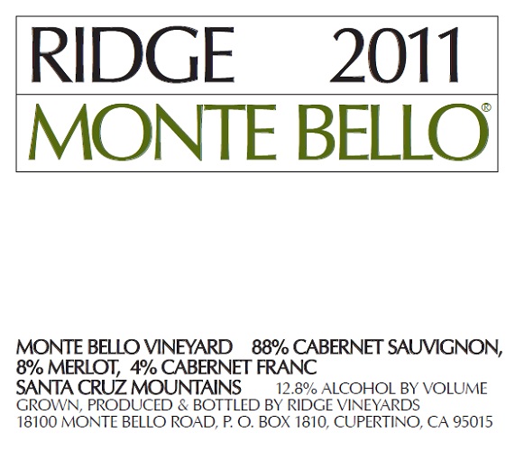 2011 Monte Bello