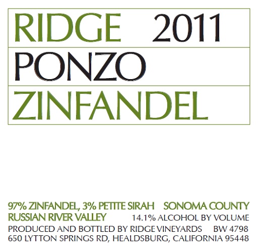 2011 Ponzo Zinfandel