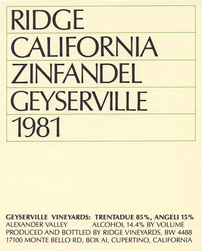 1981 Geyserville