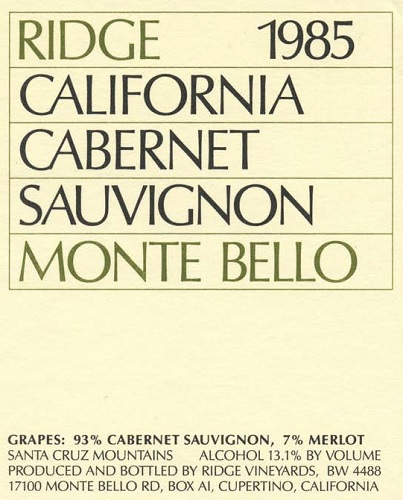1985 Monte Bello