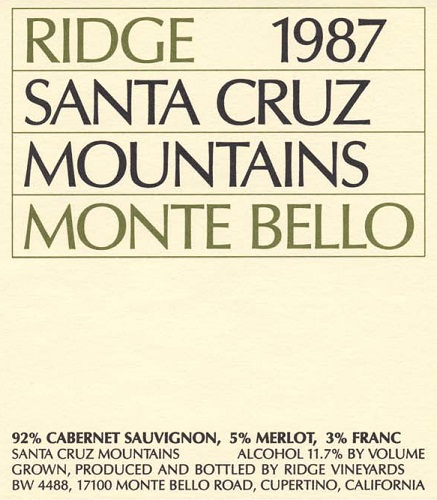 1987 Monte Bello