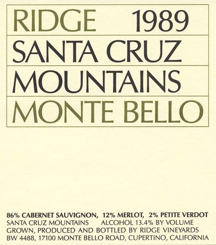 1989 Monte Bello