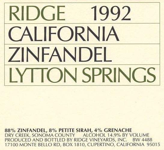 1992 Lytton Springs