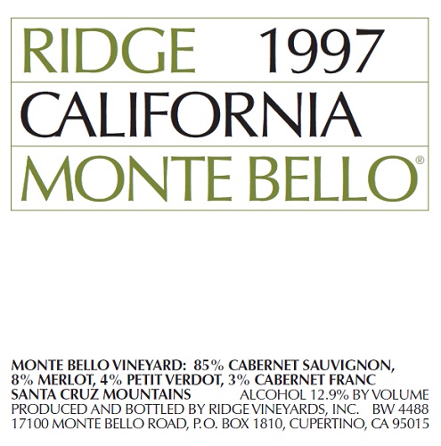1997 Monte Bello