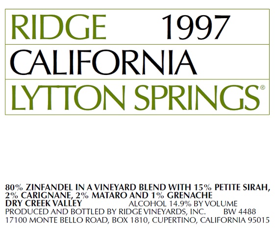 1997 Lytton Springs