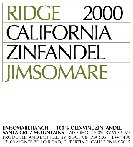 2000 Jimsomare Zinfandel