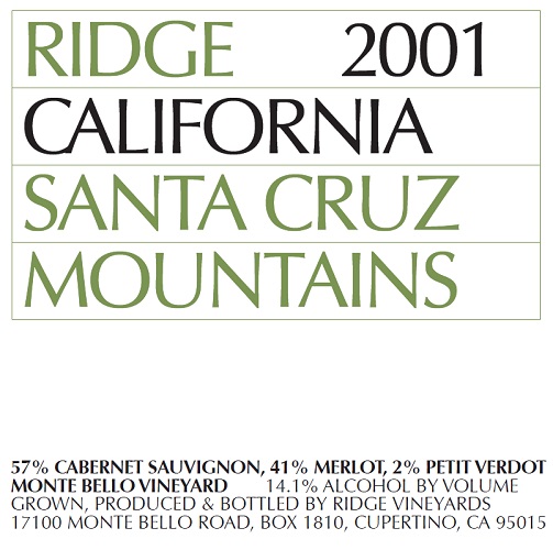 2001 Santa Cruz Mountains Estate