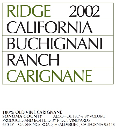 2002 Buchignani Carignane