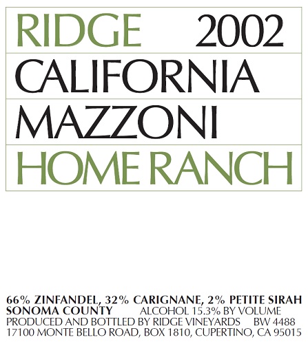2002 Mazzoni Home Ranch