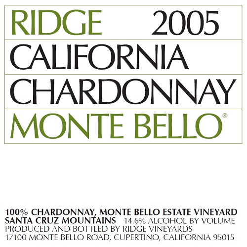 2005 Monte Bello Chardonnay