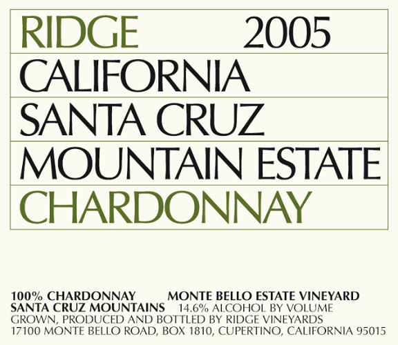 2005 Estate Chardonnay