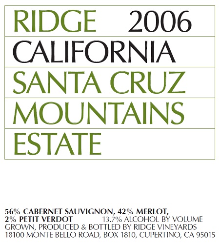 2006 Santa Cruz Mountains Estate