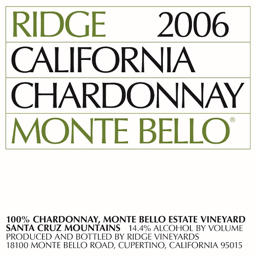 2006 Monte Bello Chardonnay