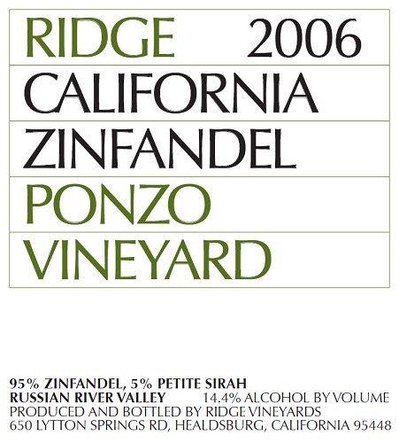 2006 Ponzo Zinfandel