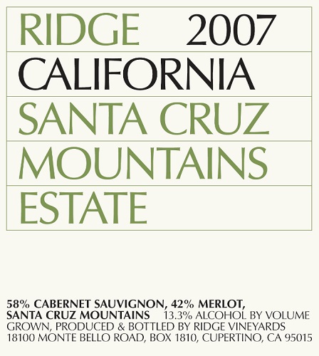 2007 Santa Cruz Mountains Estate