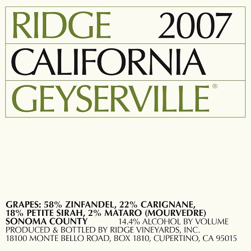 2007 Geyserville