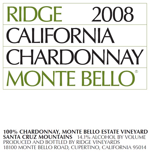 2008 Monte Bello Chardonnay