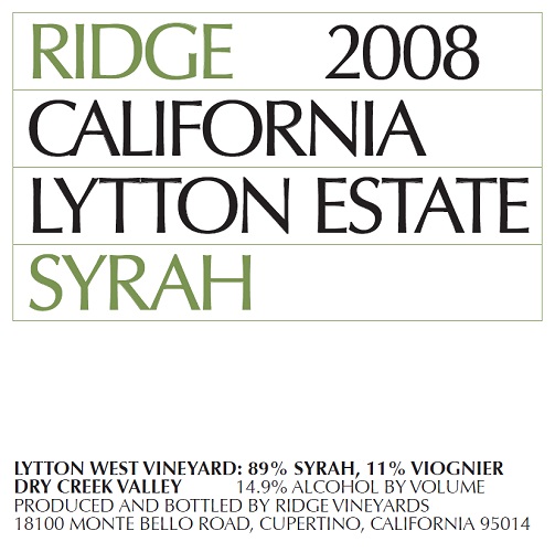 2008 Lytton Estate Syrah