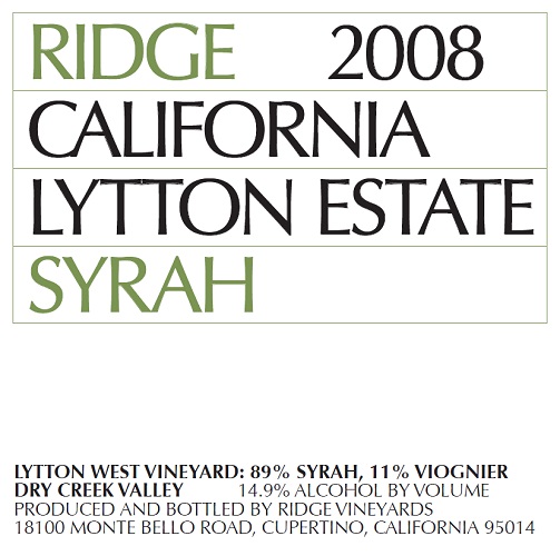 2008 Lytton Estate Syrah