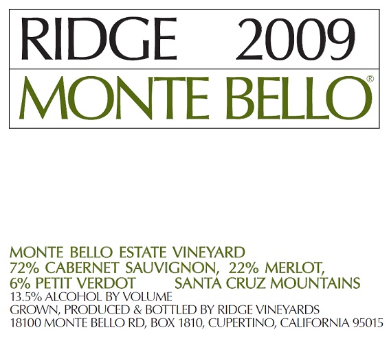 2009 Monte Bello