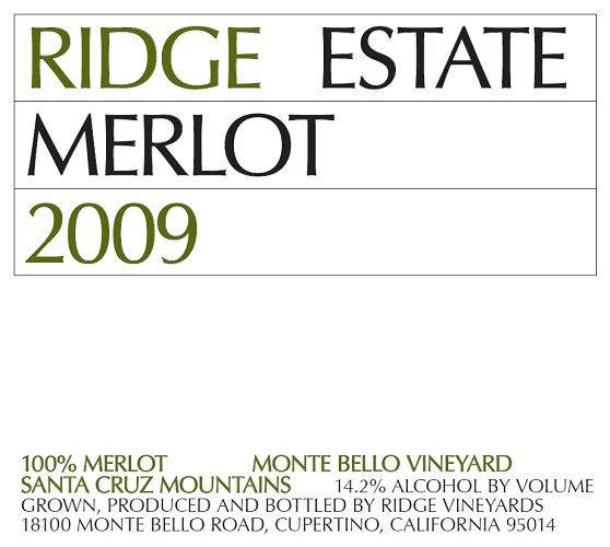 2009 Estate Merlot
