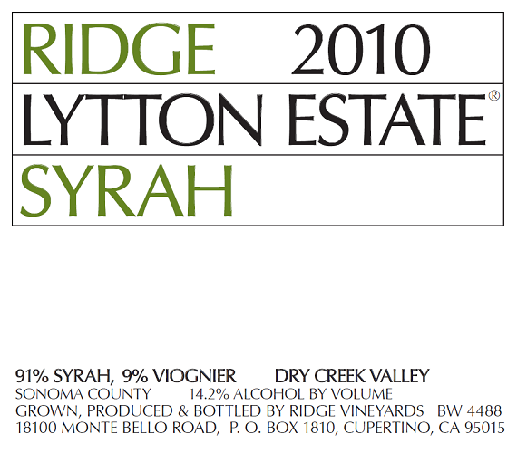 2010 Lytton Estate Syrah