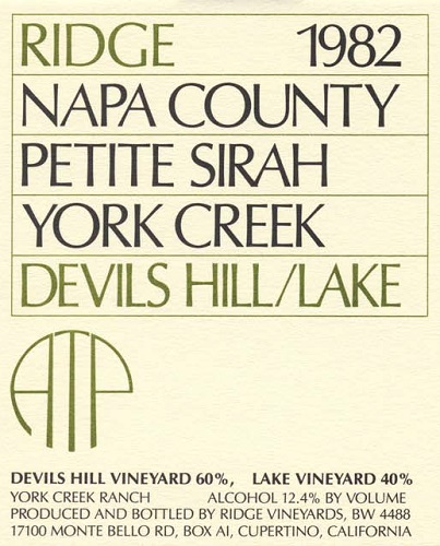1982 Devils Hill Petite Sirah
